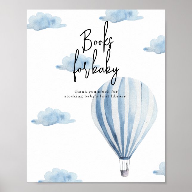 Hot air balloon - Books for baby Poster (Front)