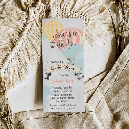 Hot Air Balloon Bridal Shower Invitation