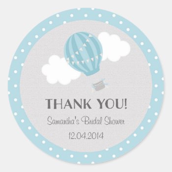 Hot Air Balloon Bridal Shower Sticker by melanileestyle at Zazzle