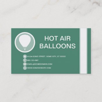 Hot Air Balloon Bubble Business Card by identica at Zazzle