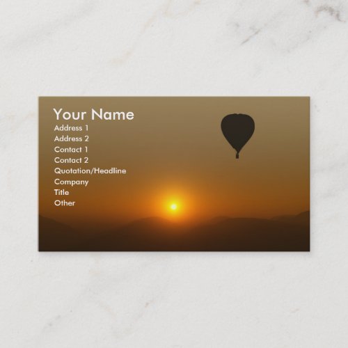 Hot Air Balloon Business Card Templates