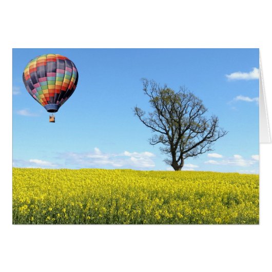 Hot Air Balloon Card (Front Horizontal)