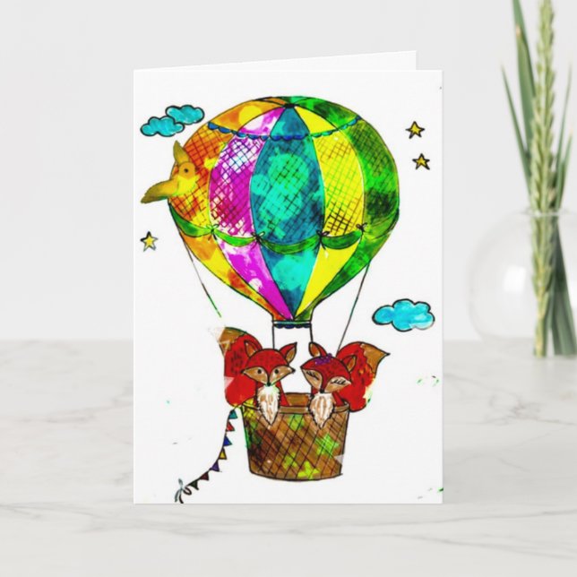 Hot air balloon card (Front)