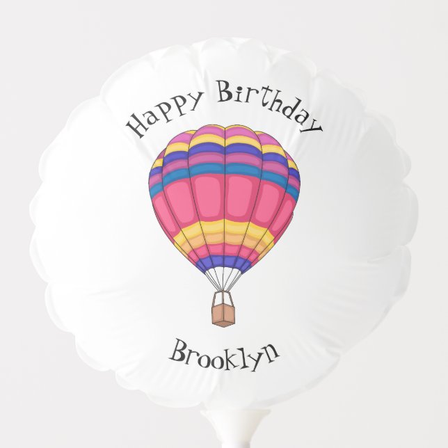 Hot air balloon cartoon illustration (Front)