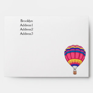 Hot air balloon cartoon illustration envelope