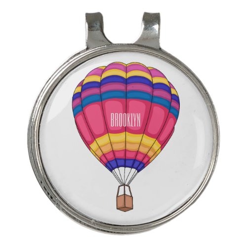 Hot air balloon cartoon illustration  golf hat clip