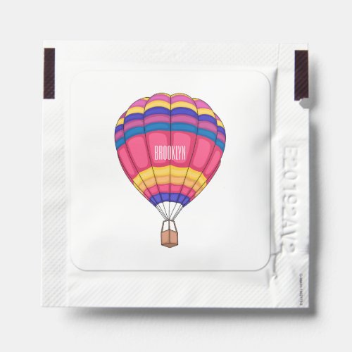 Hot air balloon cartoon illustration hand sanitizer packet