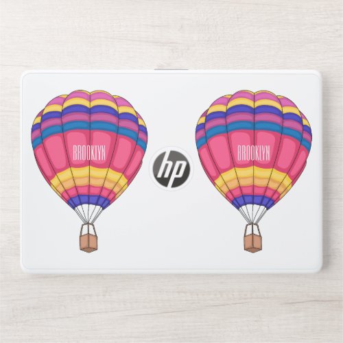 Hot air balloon cartoon illustration  HP laptop skin