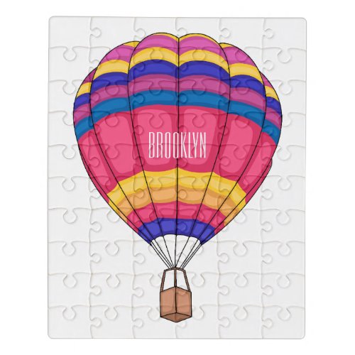 Hot air balloon cartoon illustration jigsaw puzzle