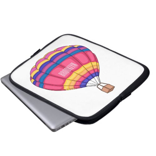Hot air balloon cartoon illustration  laptop sleeve