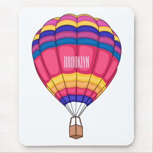 Hot air balloon cartoon illustration mouse pad