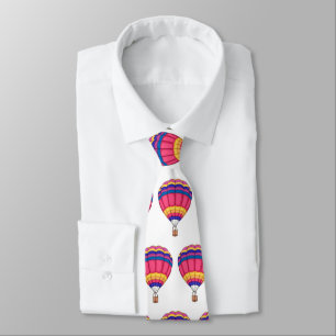 Hot air balloon cartoon illustration neck tie