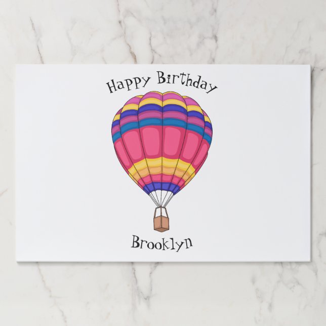 Hot air balloon cartoon illustration paper pad (Front)