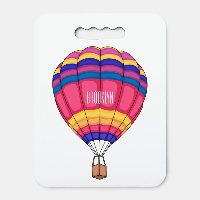 Hot air balloon cartoon illustration  seat cushion (Front Vertical)