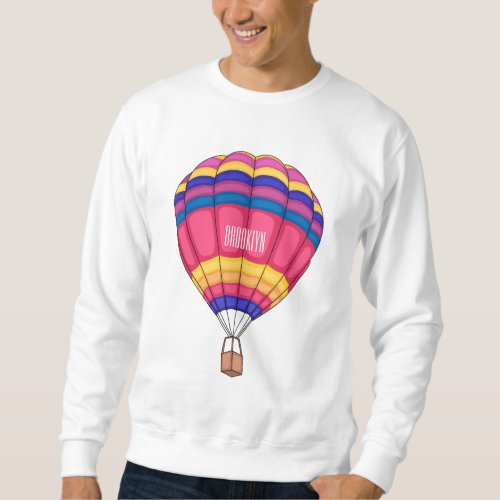 Hot air balloon cartoon illustration sweatshirt