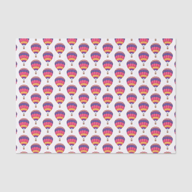 Hot air balloon cartoon illustration tissue paper (Front)