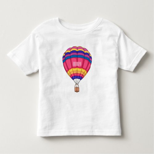 Hot air balloon cartoon illustration toddler t_shirt