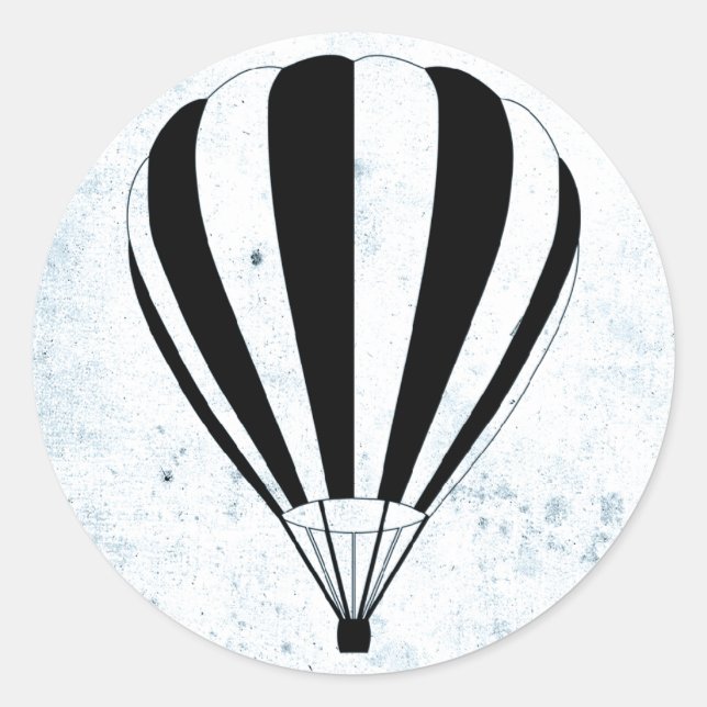 hot air balloon classic round sticker (Front)