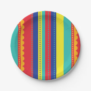Hot Air Balloon Colorful Birthday Party Paper Plates
