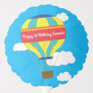 Hot Air Balloon Cute Colorful 1st Birthday Party