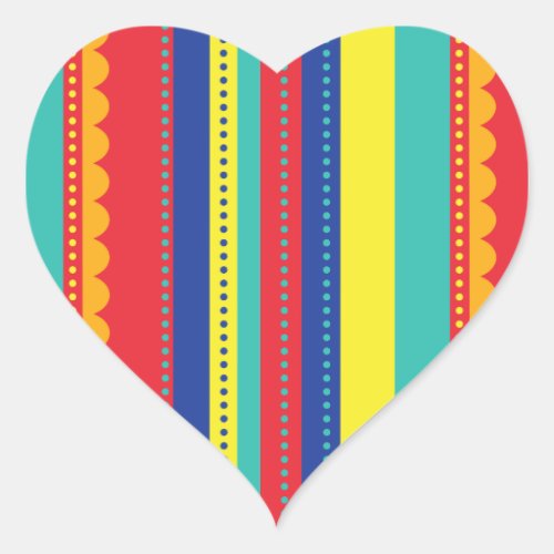 Hot Air Balloon Cute Colorful 1st Birthday Party Heart Sticker