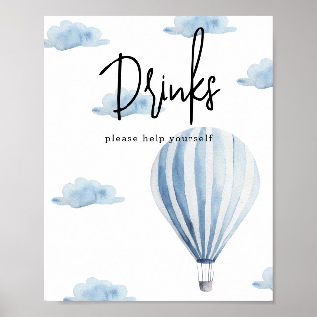 Hot air balloon - Drinks Poster (Front)