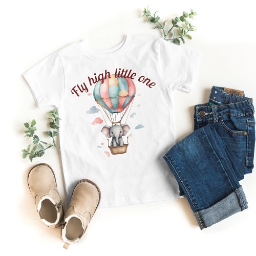 Hot Air Balloon Elephant Baby T_Shirt