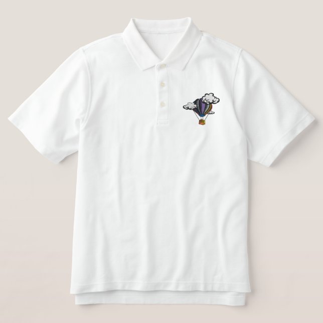 HOT AIR BALLOON EMBROIDERED POLO SHIRT (Design Front)