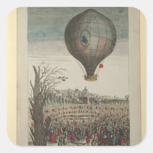 Hot_Air Balloon Experiment Square Sticker