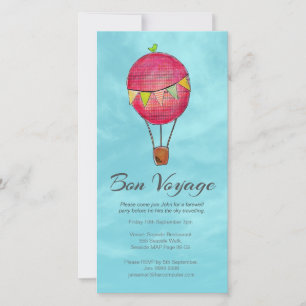 Hot Air Balloon Farewell Bon Voyage Party invite