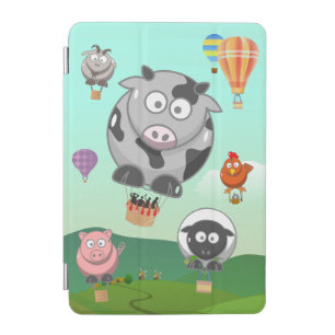 Hot Air Balloon Farm Animals iPad Mini Cover
