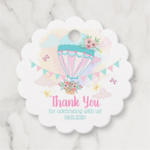 Hot Air Balloon Favor Tags / Thank You Tags