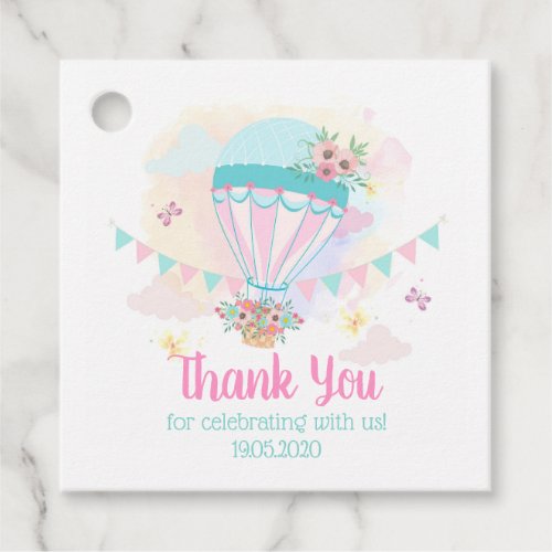 Hot Air Balloon Favor Tags  Thank You Tags