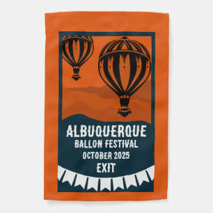 Hot Air Balloon Festival Event Garden Flag
