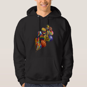 Hot Air Balloon Festival  Flying Aviation Basket F Hoodie