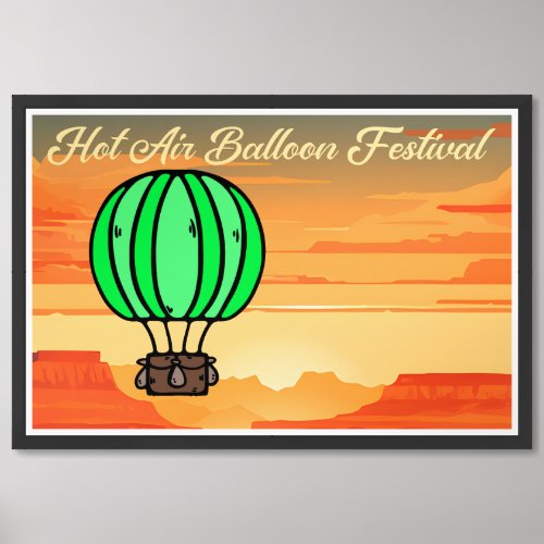 Hot Air Balloon Festival Framed Art