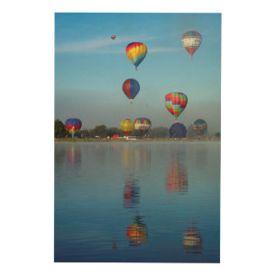 Hot Air Balloon Festival Wood Wall Art