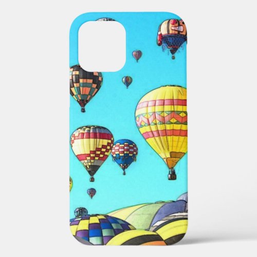Hot Air Balloon Fiesta Digital Art iPhone 12 Case
