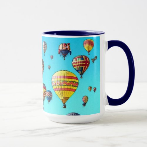 Hot Air Balloon Fiesta Digital Art Design Mug