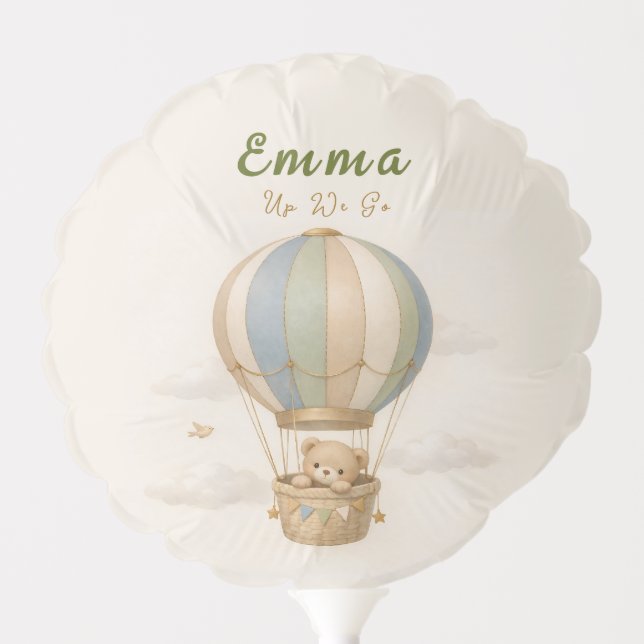 Hot Air Balloon First Birthday  Party Balloon (Front)