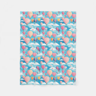 Hot Air Balloon Fleece Blanket