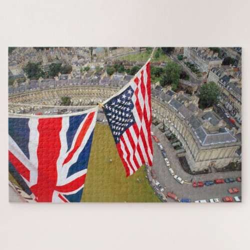 Hot Air Balloon Flight Over Bath Jigsaw Puzzle