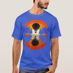 Hot Air Balloon Forest Sunset  Balooning Air Ballo T-Shirt