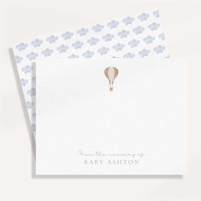 Hot Air Balloon , from the nursery of, boy thank  Invitation (Creator Uploaded)