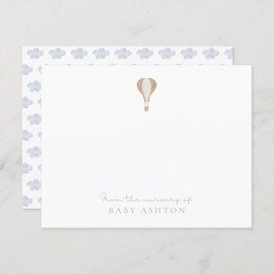 Hot Air Balloon , from the nursery of, boy thank  Invitation