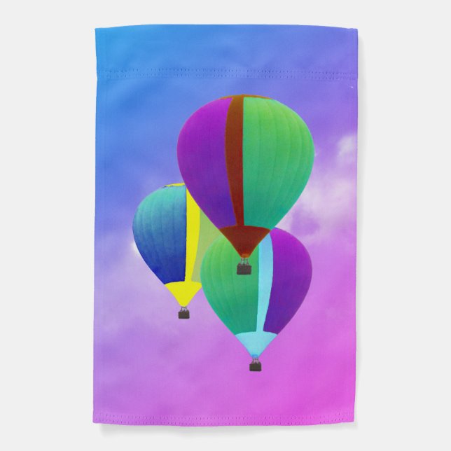 Hot Air Balloon Garden Flag (Front)