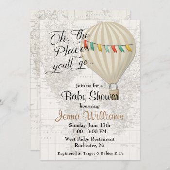 Hot Air Balloon Gender Neutral Baby Shower Invitation by SugSpc_Invitations at Zazzle