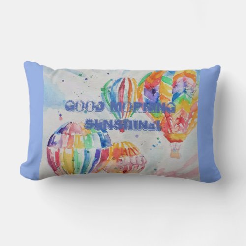 Hot Air Balloon Good Morning Sunshine Cushion