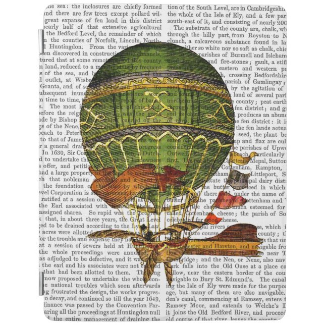 Hot Air Balloon Green iPad Air Cover (Front)