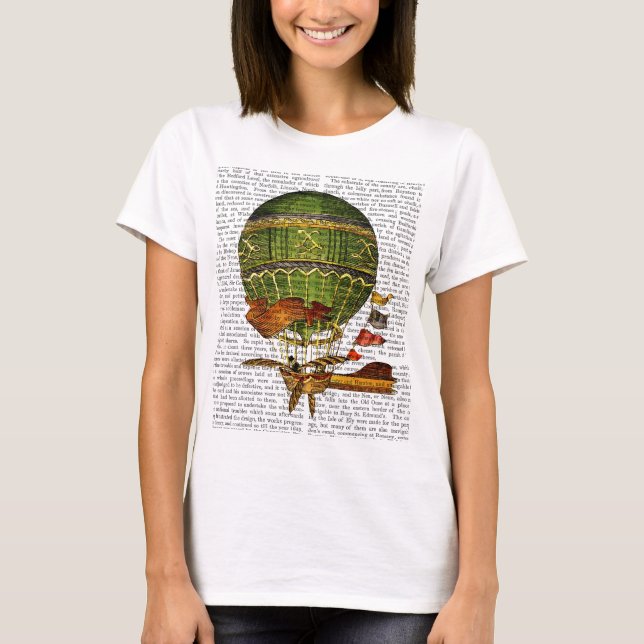 Hot Air Balloon Green T-Shirt (Front)